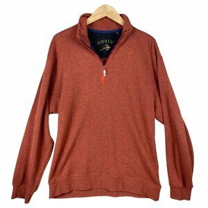 Orvis Signature Softest Quarter-Zip Pullover in Spice- Large